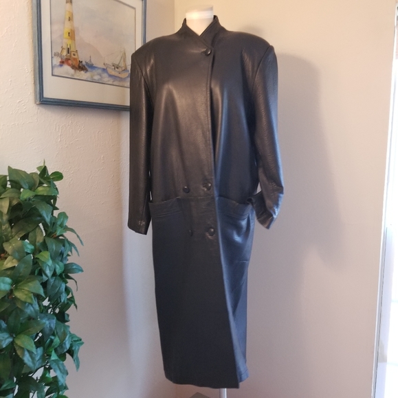VTG HILLARY PAIGE Women's Leather Coat - Picture 3 of 8